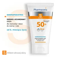 Pharmaceris S, krem ochronny na słońce do twarzy i ciała, dla niemowląt i dzieci, SPF 50+,125 ml