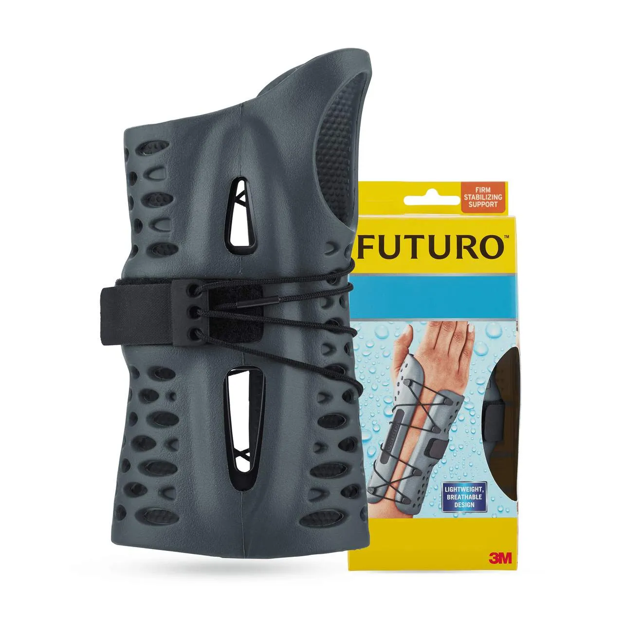 Futuro, wodoodporny stabilizator nadgarstka, lewa ręka, rozmiar L/XL, szary, 1 sztuka