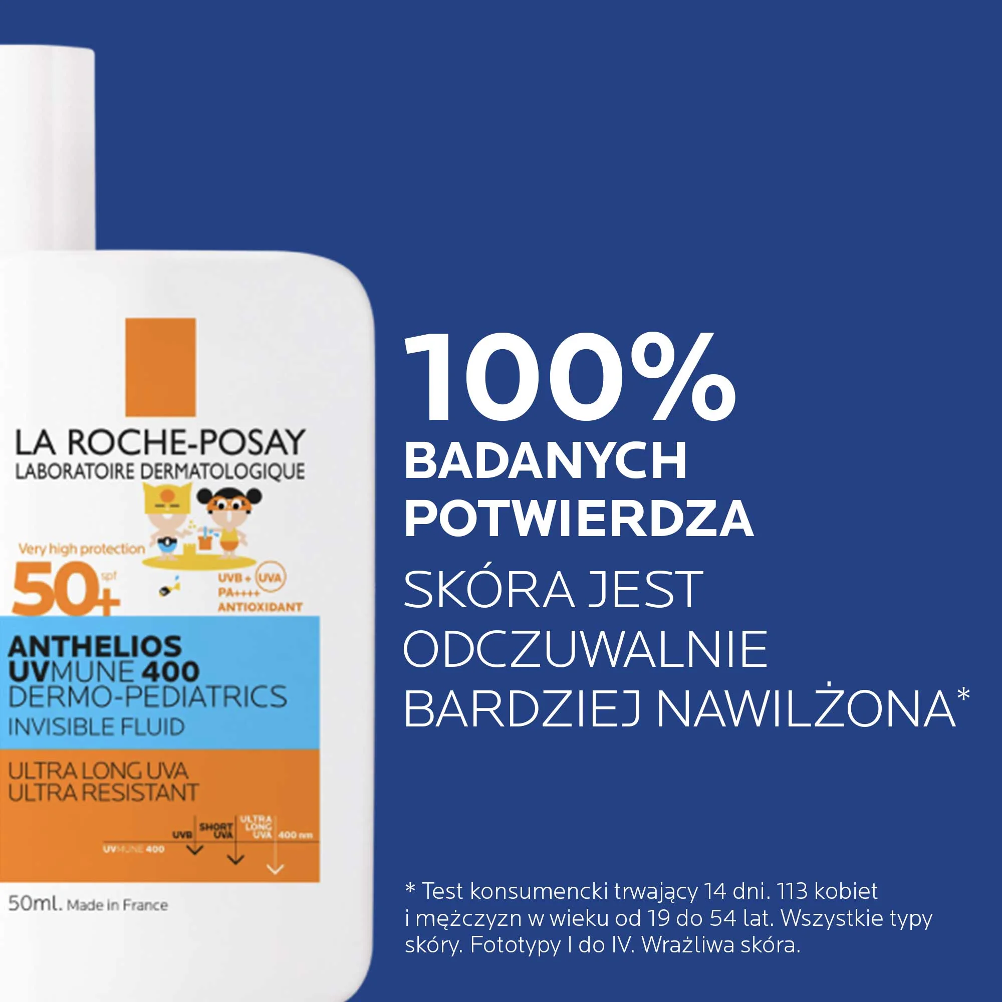 La Roche-Posay Anthelios UVMUNE 400 Dermo-Pediatrics SPF50+ niewidoczny fluid 50 ml