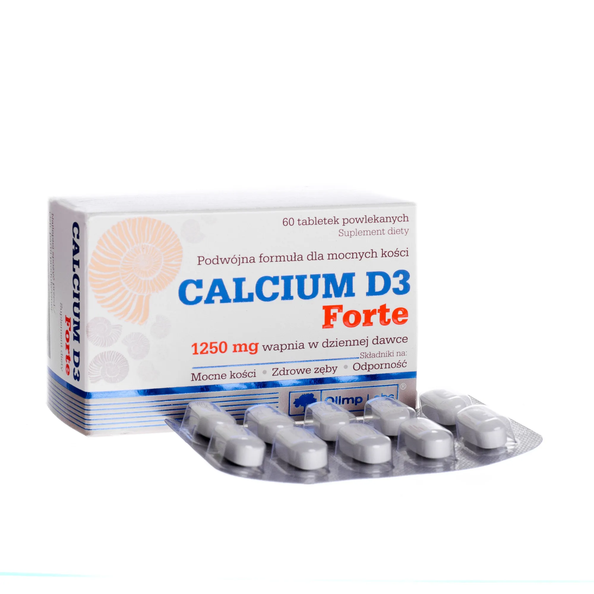 Olimp Calcium D3 Forte, suplement diety, 60 tabletek powlekanych
