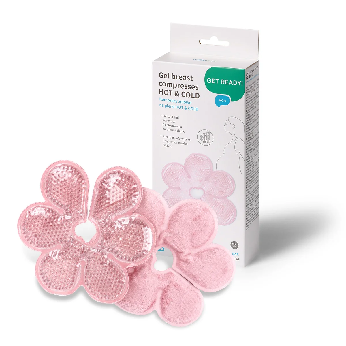 Babyono kompresy żelowe na piersi Hot & Cold, 2 sztuki
