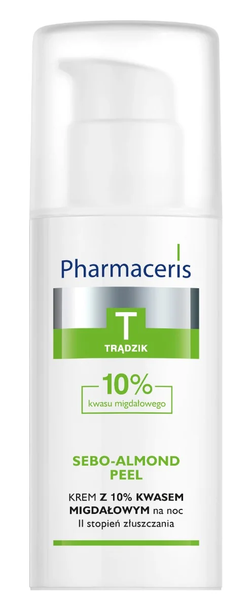 Pharmaceris T Sebo-Almond Peel krem z 10% kwasem migdałowym na noc, II stopień złuszczenia, 50 ml