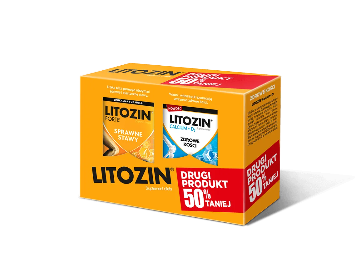 Litozin zestaw Litozin Forte, suplement diety, 90 kapsułek + Litozin Calcium + D3, suplement diety, 120 tabletek