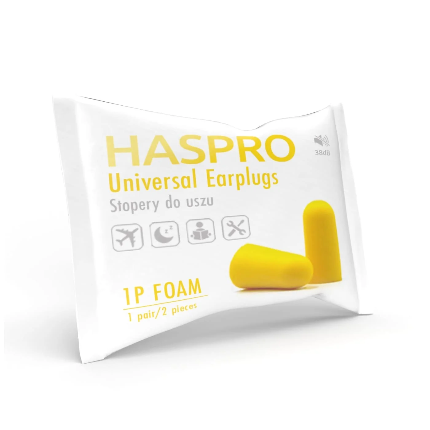 Haspro 1P Foam stopery do uszu, 1 para
