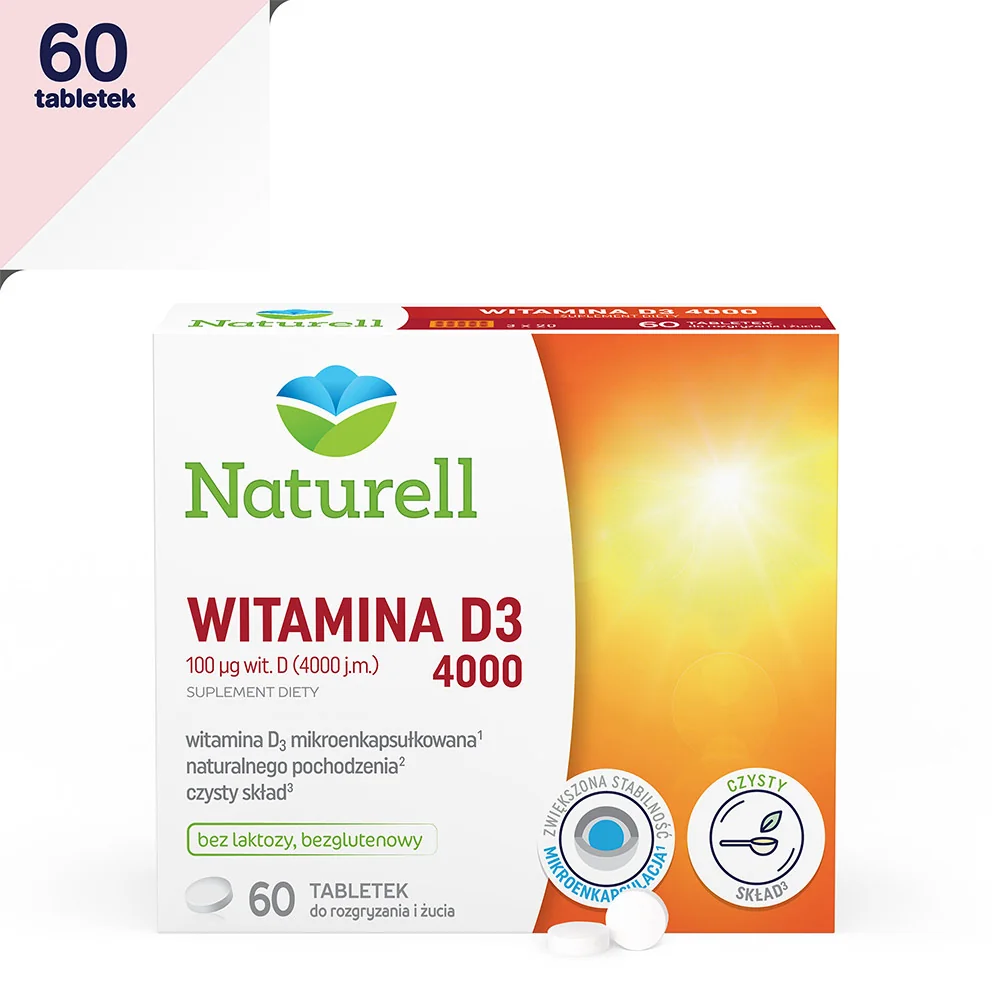 Naturell Witamina D3 4000 60 tabletek do ssania