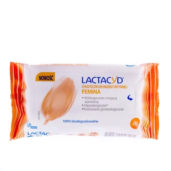 Lactacyd Femina chusteczki do higieny intymnej, 15 sztuk