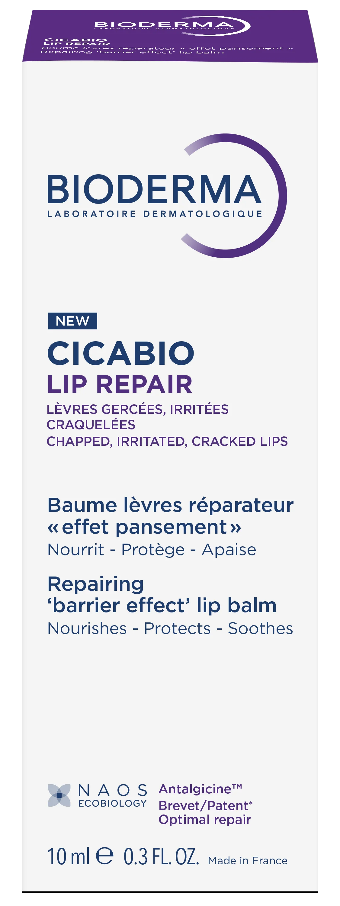 Bioderma Cicabio regeneracyjny balsam do ust z efektem barierowym, 10 ml