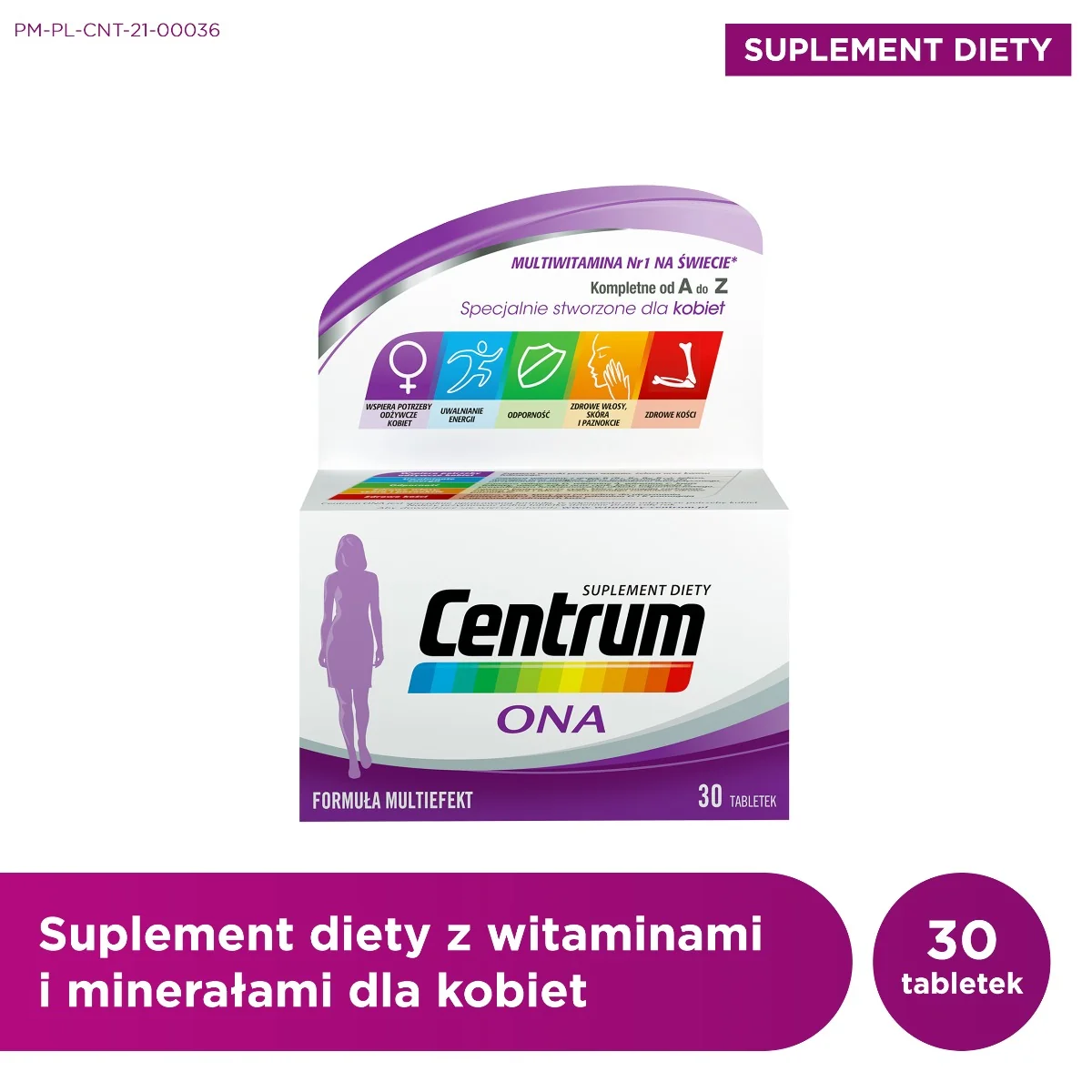Centrum Ona zestaw witamin i minerałów dla kobiet, 30 tabletek