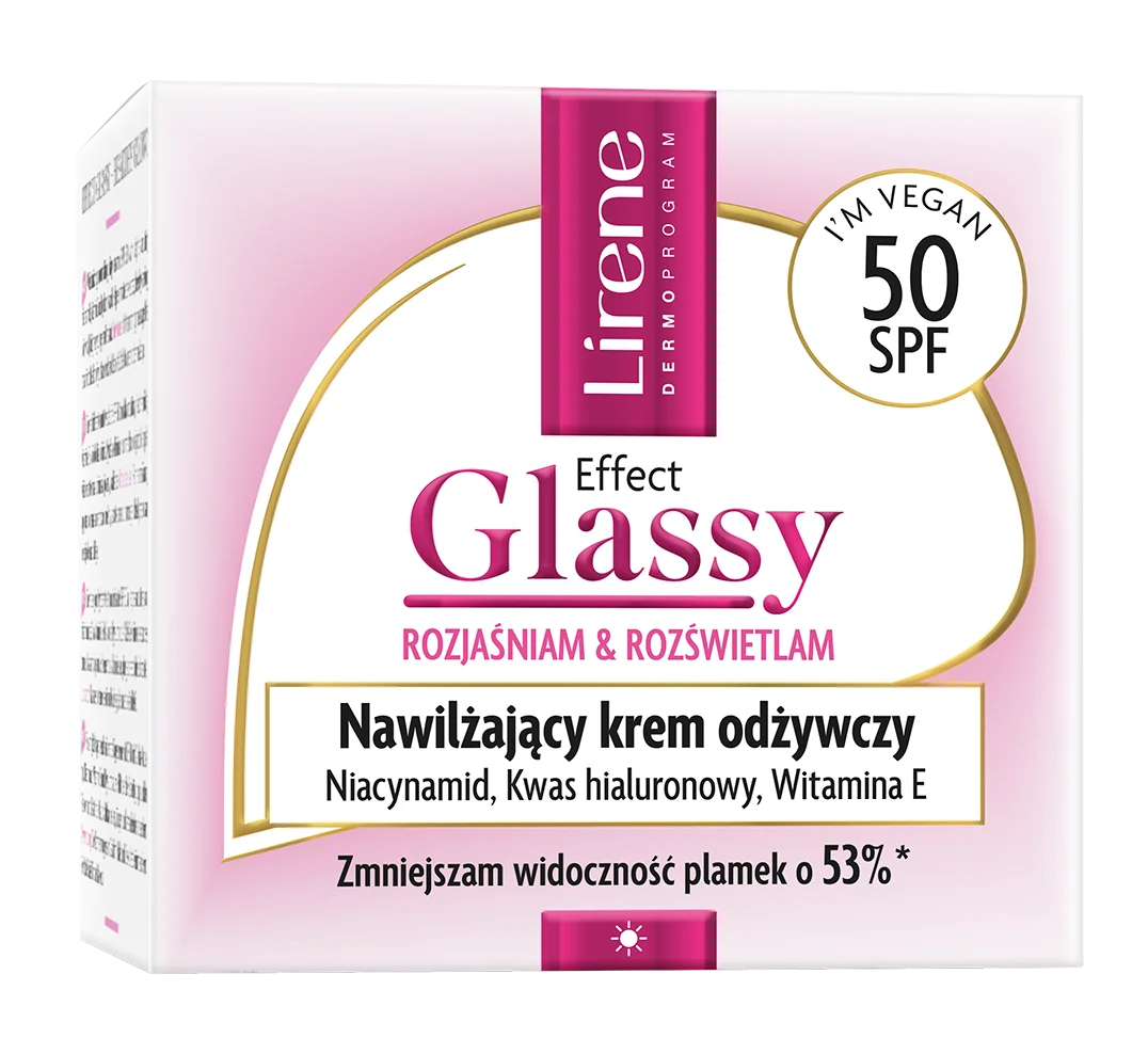 Lirene Effect Glassy nawilżający krem odżywczy SPF 50, 50 ml
