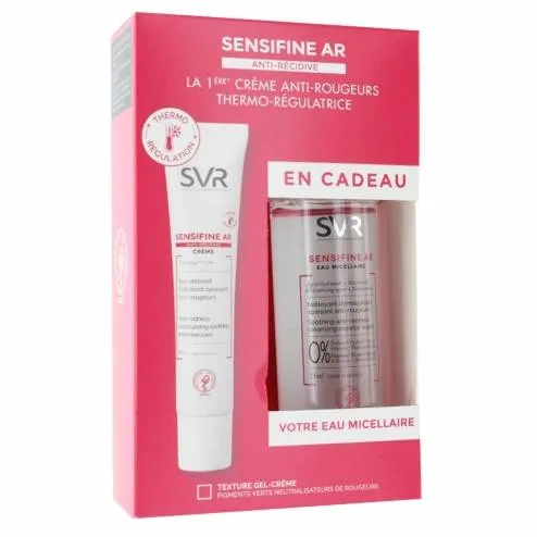 SVR Sensifine AR, krem do skóry naczynkowej, 40ml + płyn micelarny, 75 ml