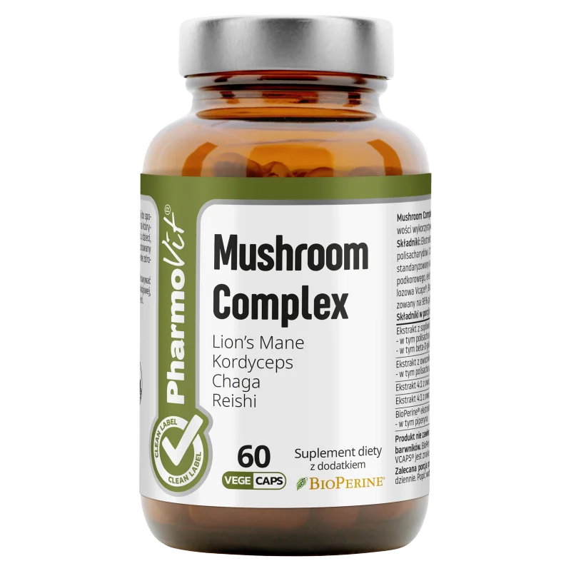 Pharmovit Mushroom Complex kompleks grzybów witalnych 60 kapsułek