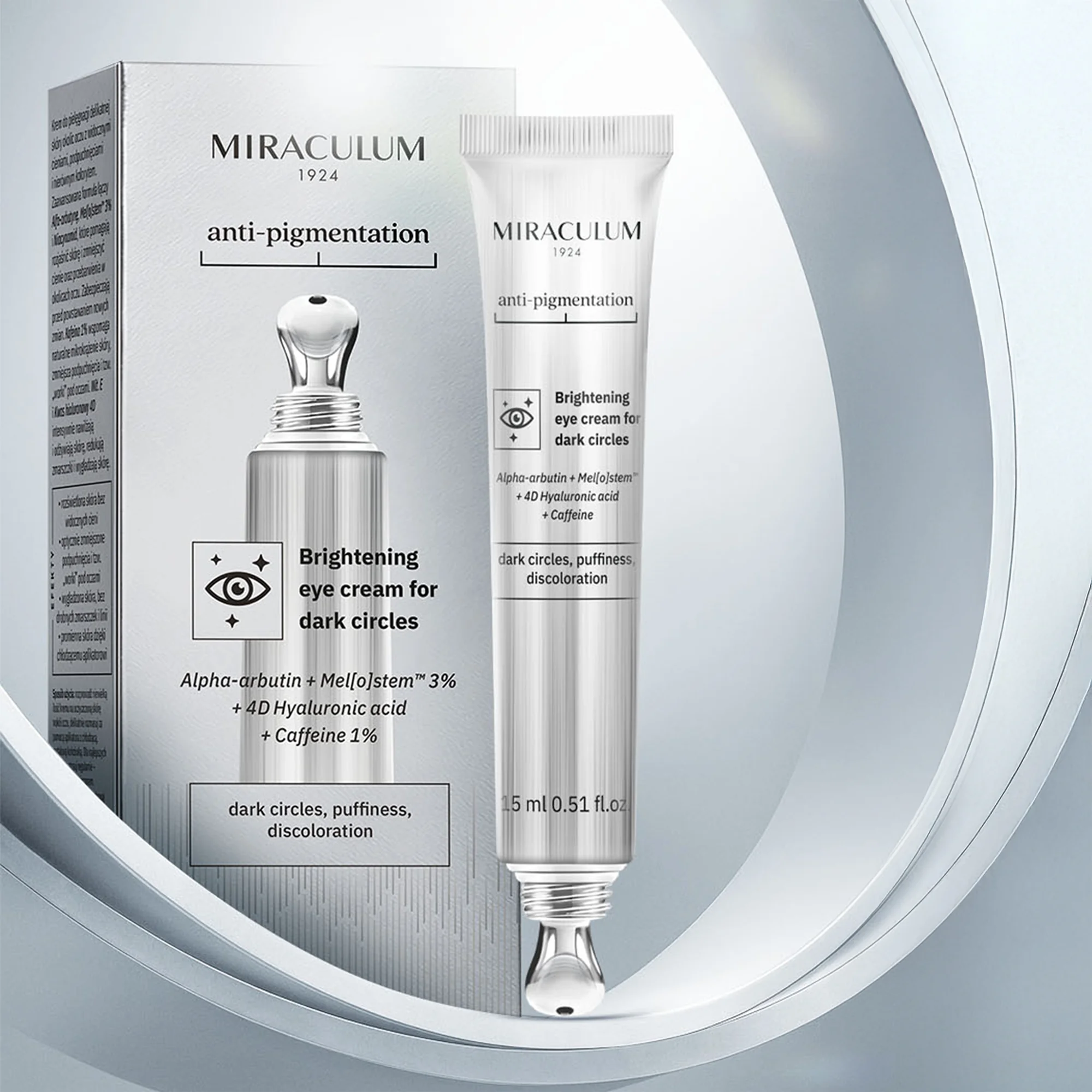 Miraculum Anti-Pigmentation krem pod oczy rozjaśniający cienie, 15 ml