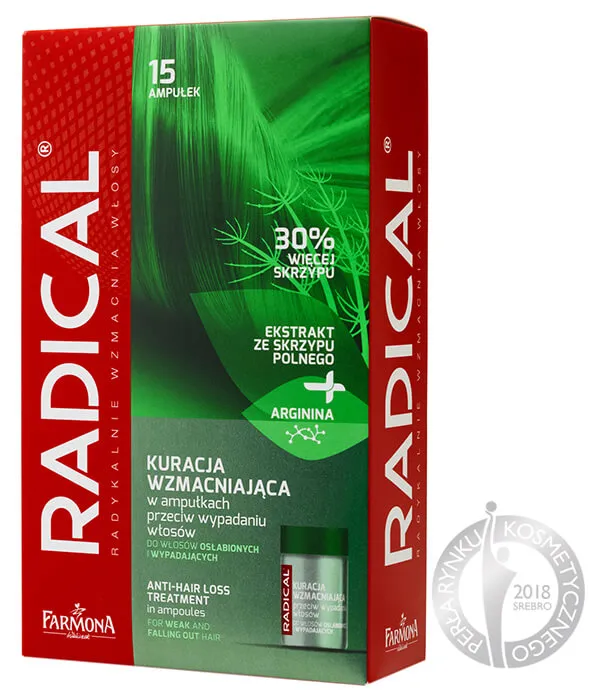 Farmona Radical, kuracja wzmacniająca w ampułkach przeciw wypadaniu włosów, 15 x 5 ml