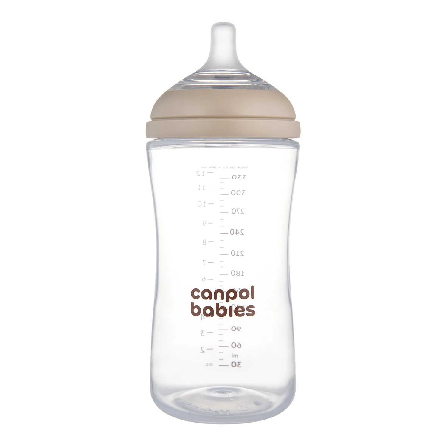 Canpol Babies Natural Shape butelka ze smoczkiem dwustrefowym 330 ml, 1 sztuka
