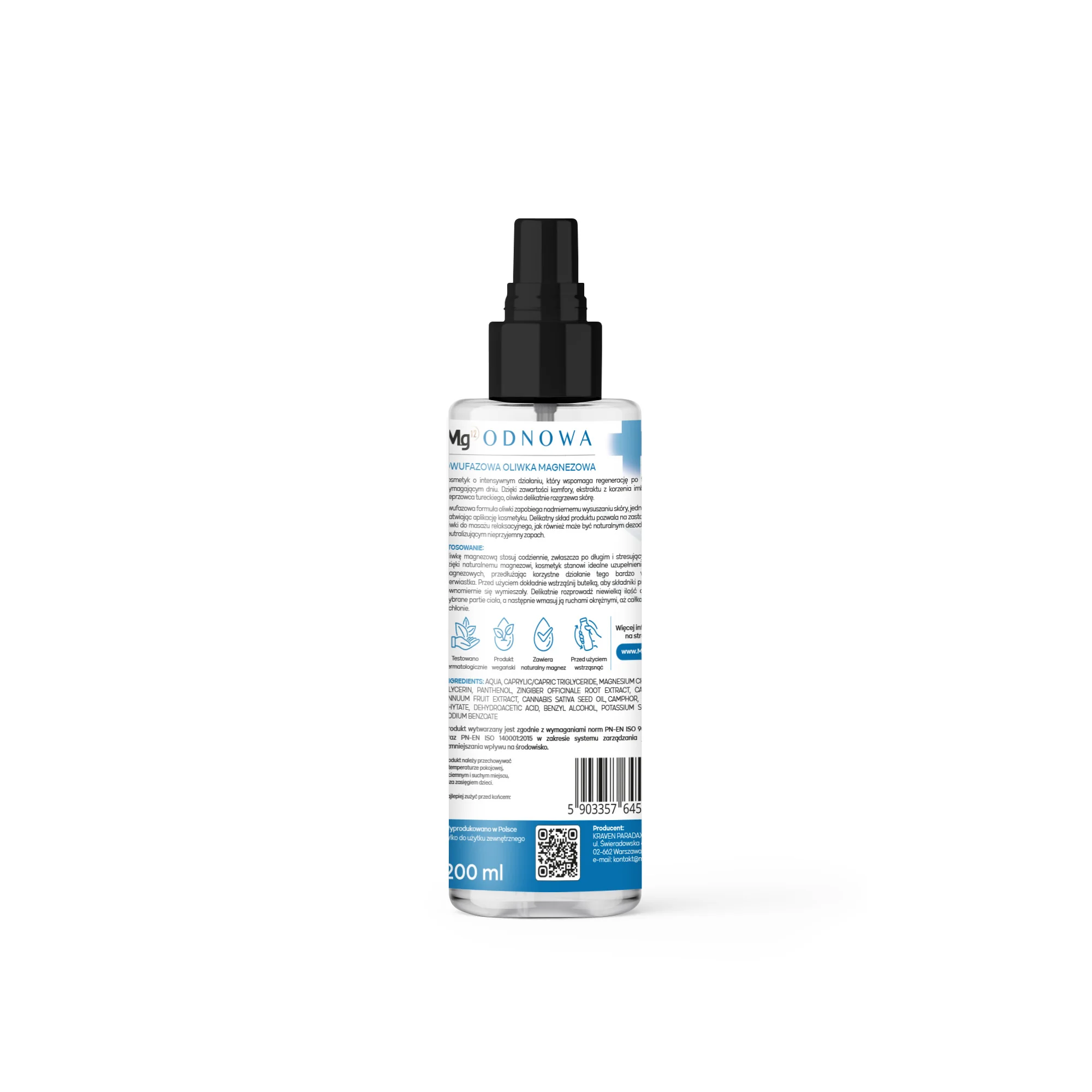 Mg12 Odnowa dwufazowa oliwka magnezowa, 200 ml