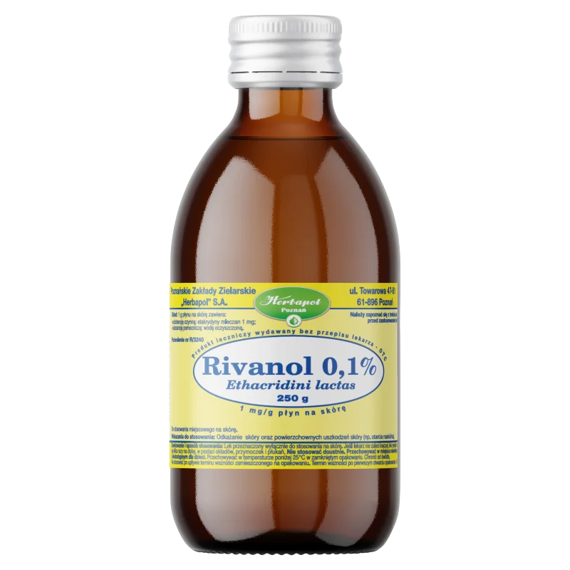 Rivanol 0,1%, 1 mg/g, płyn na skórę 250 g