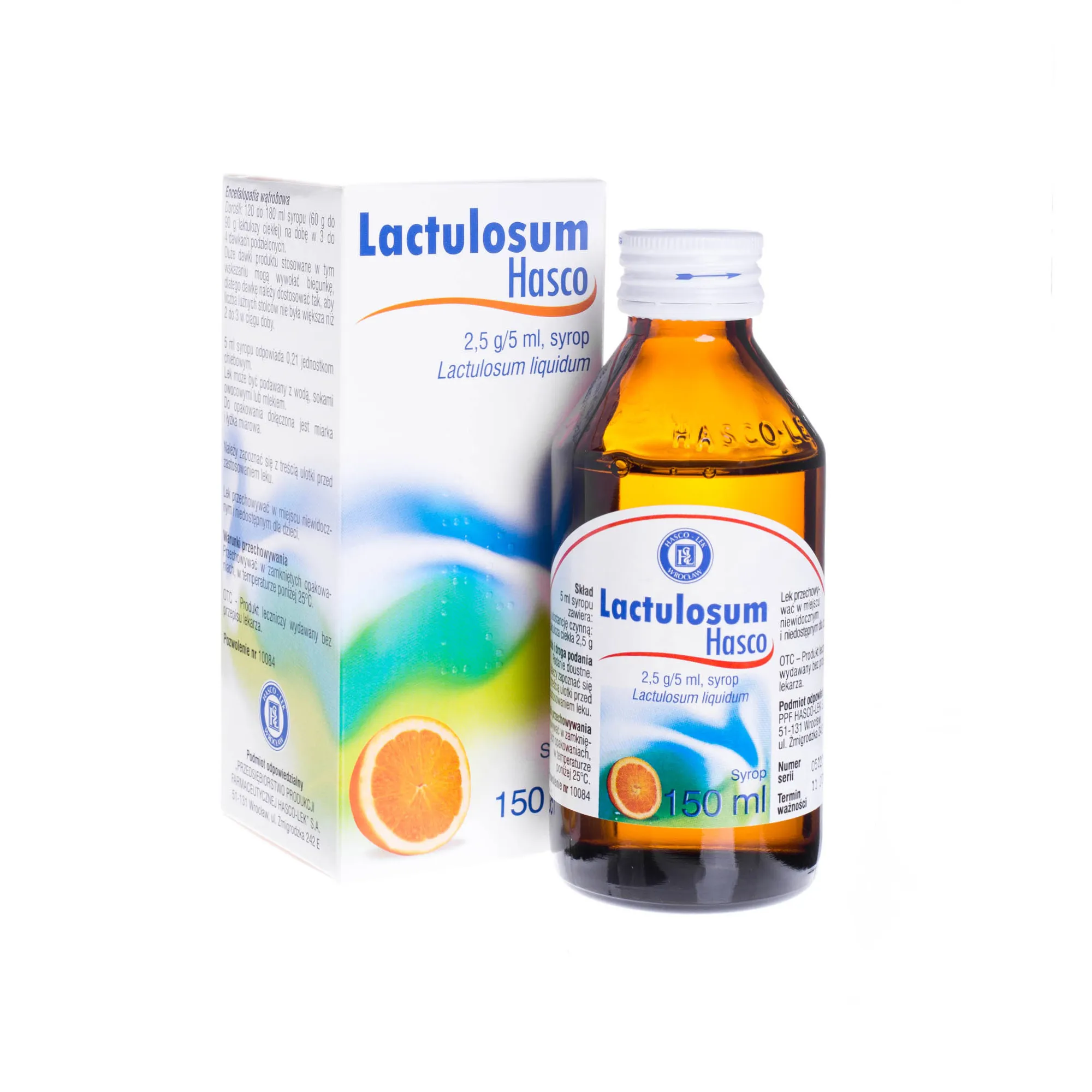 Lactulosum Hasco 2,5 g/5 mg - syrop, 150 ml 