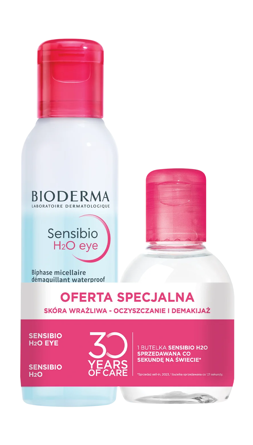 Bioderma Zestaw Sensibio H2O Eye 125 ml + H2O 100 ml