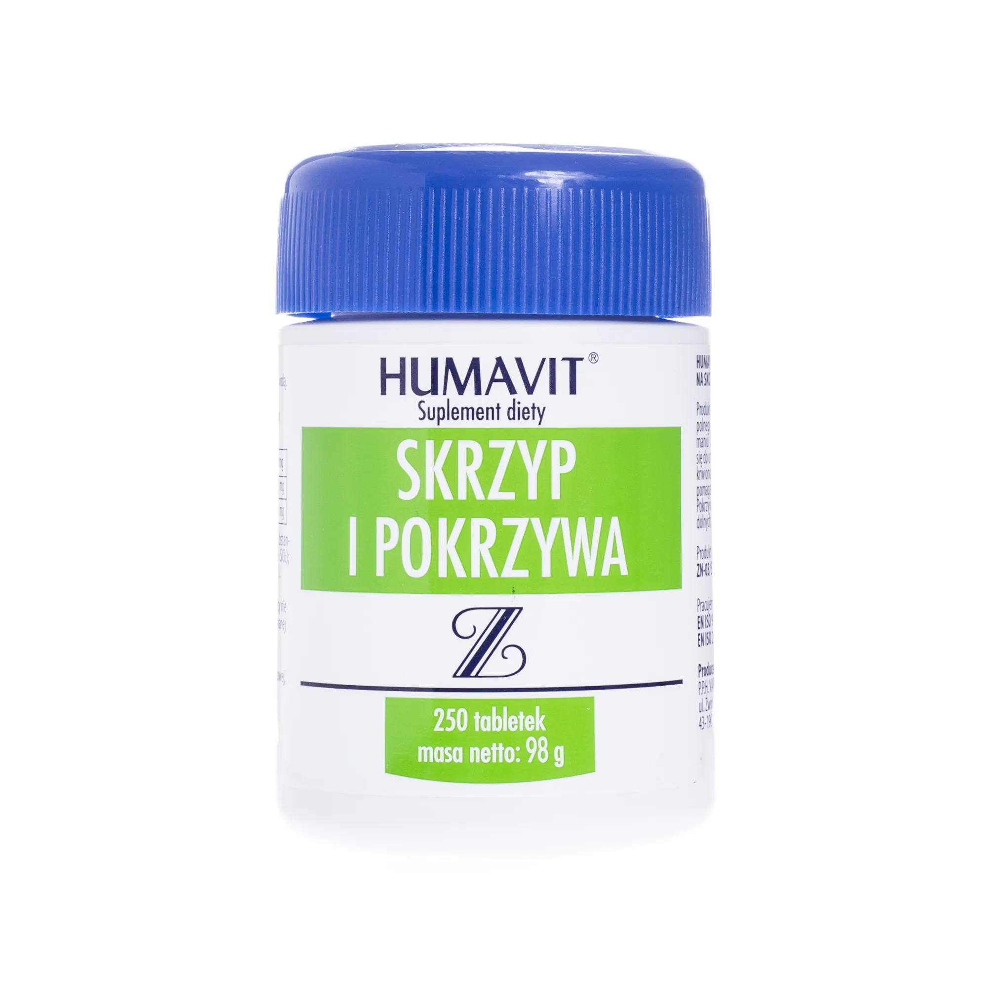 Humavit Z Skrzyp i Pokrzywa, suplement diety, 250 tabletek 