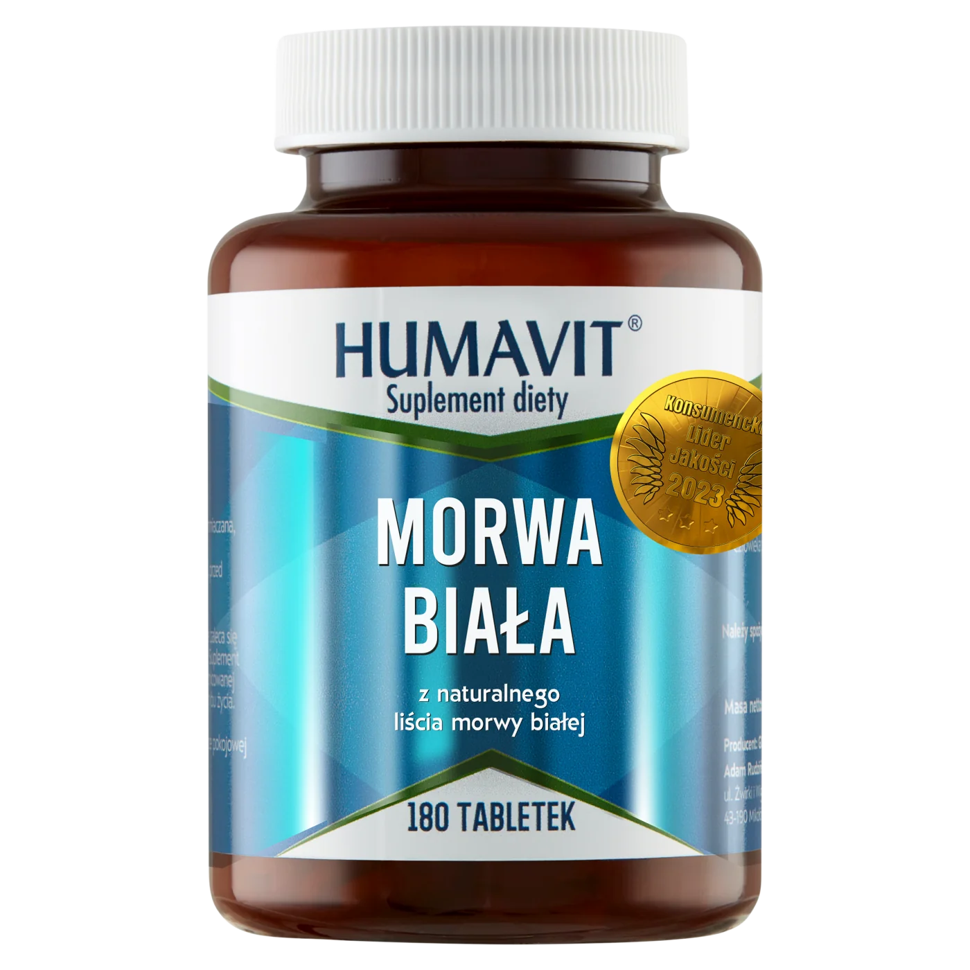 Humavit Morwa Biała suplement diety, 180 tabletek
