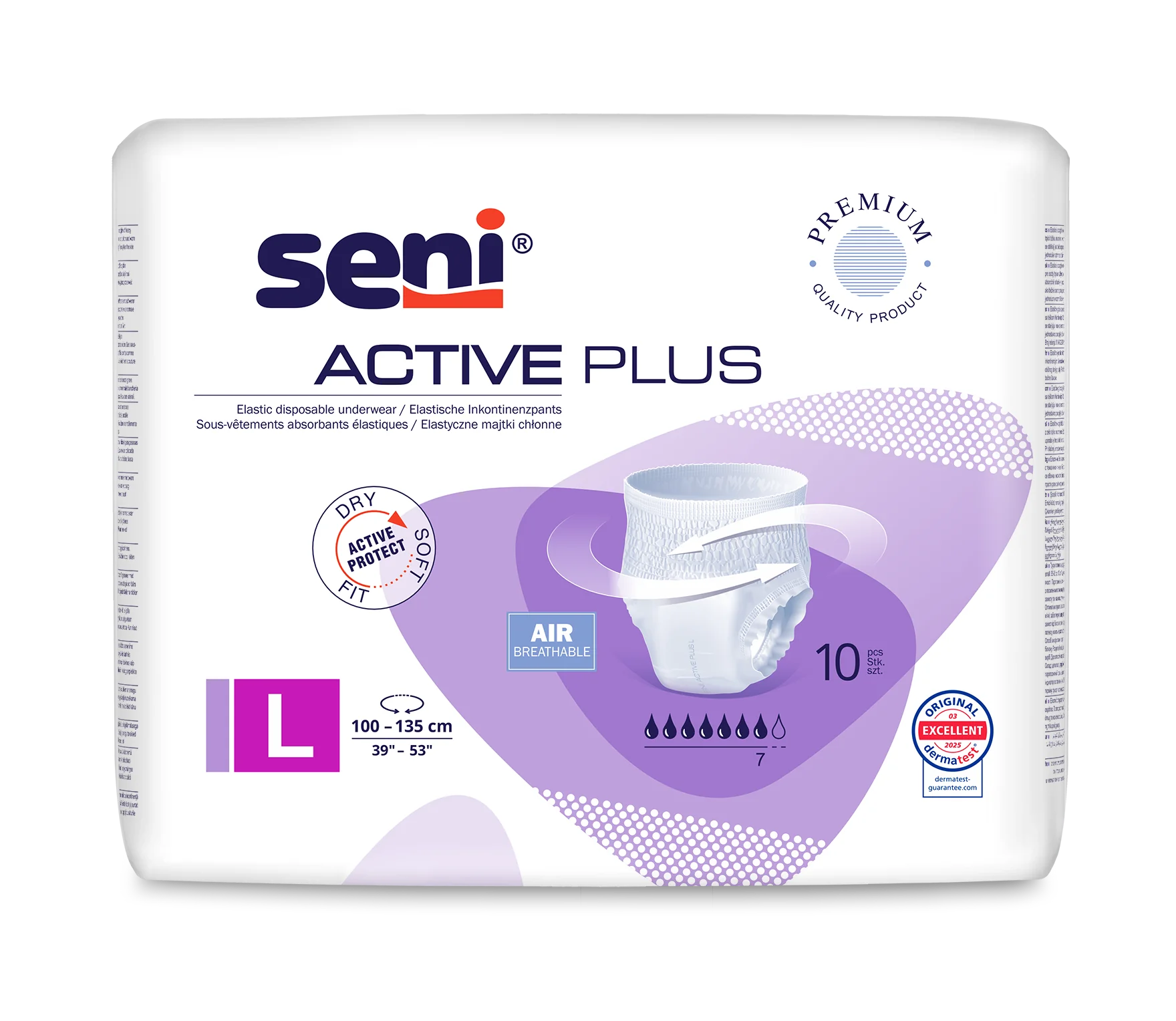 Seni Active Plus majtki chłonne, rozmiar L, 10 szt.