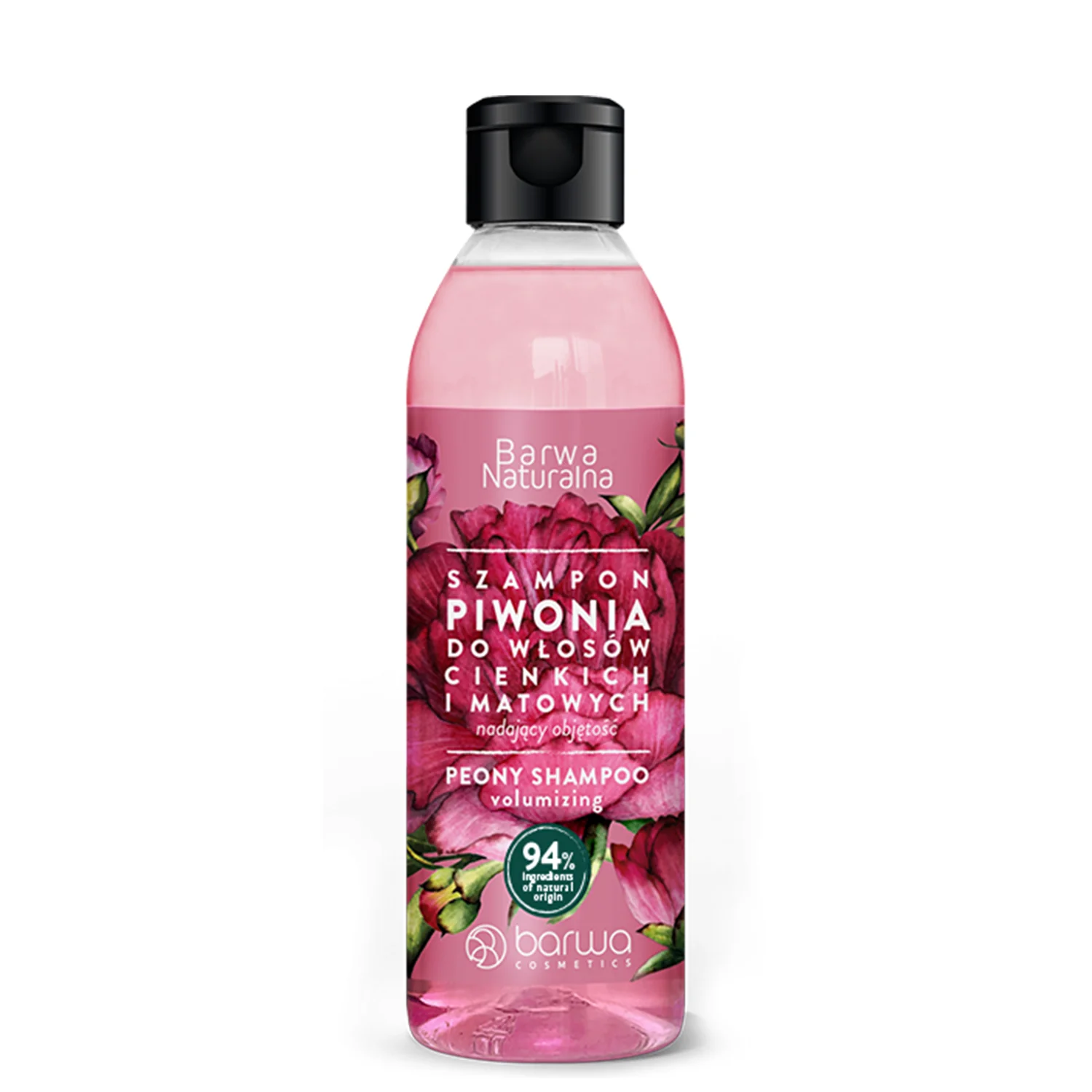 Barwa Naturalna szampon Piwonia zwiększający objętość, 300 ml