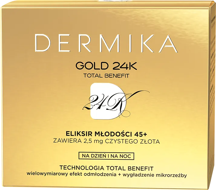 Dermika Gold 24K, krem koncentrat młodości 45+ na dzień i noc, 50 ml