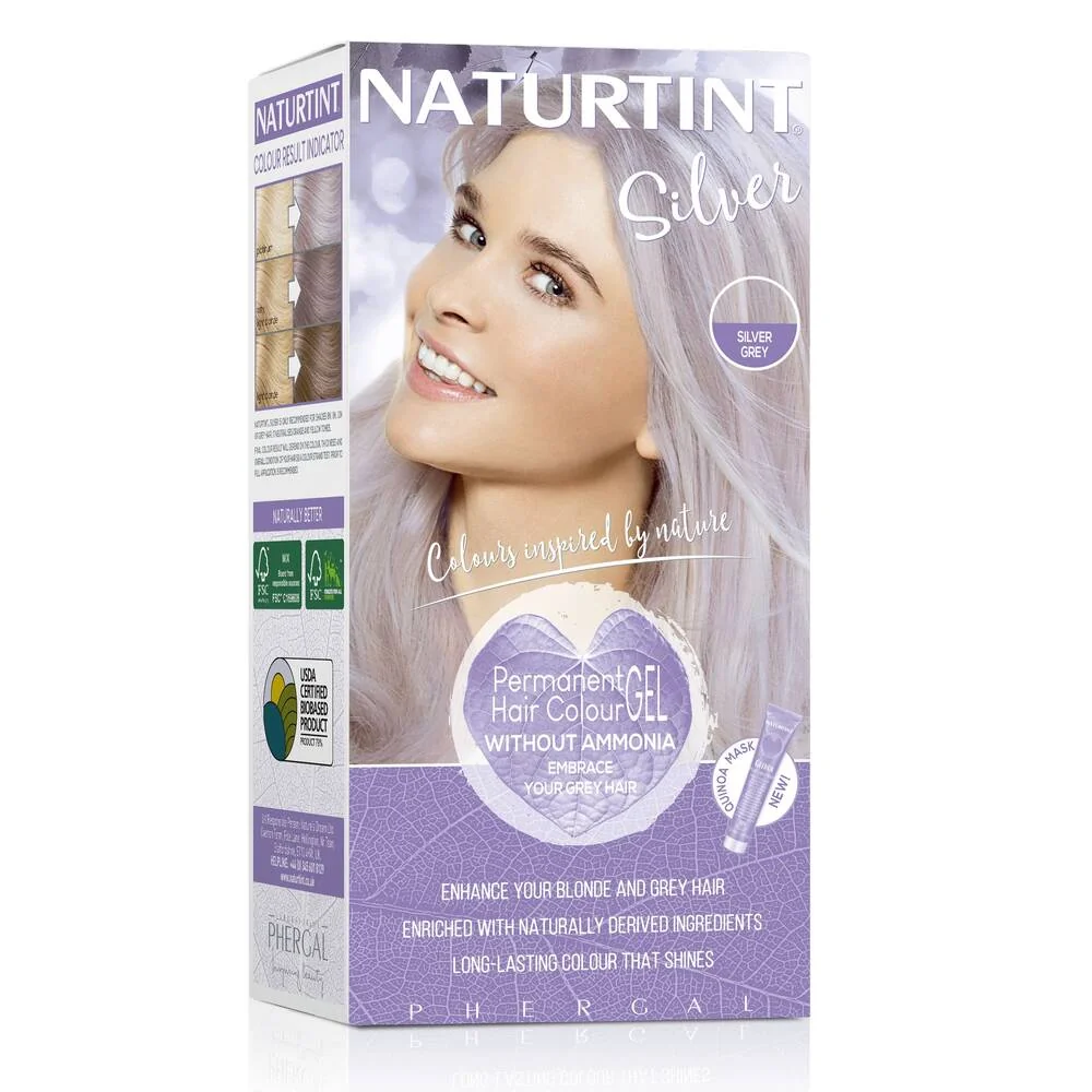 Naturtint Silver Grey farba do włosów blond, siwych i rozjaśnianych, 170 ml