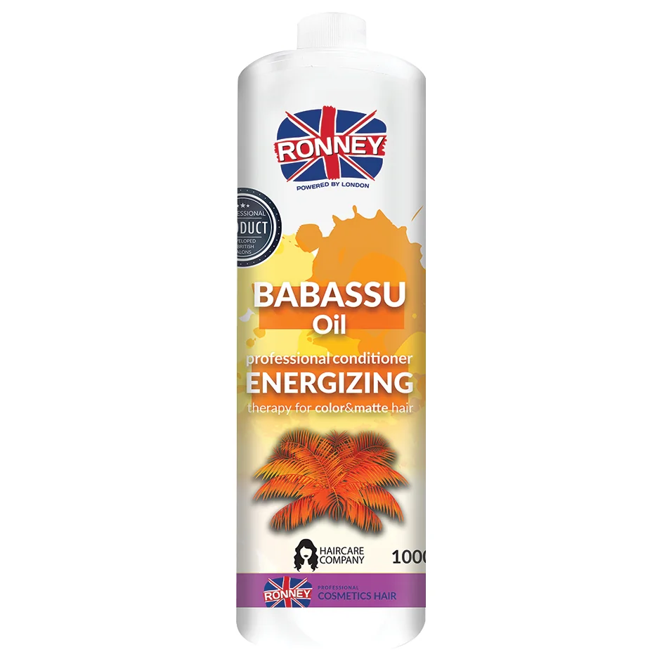 RONNEY Babassu Oil energetyzująca odżywka z olejem babassu do włosów farbowanych i matowych, 1000 ml