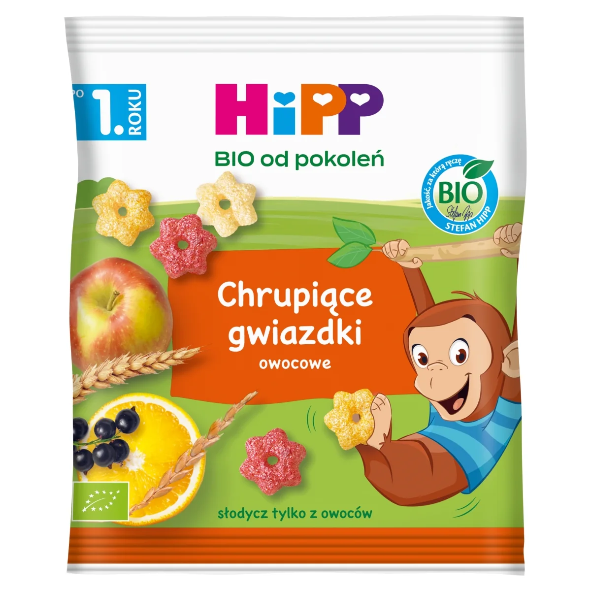 HiPP BIO chrupiące gwiazdki owocowe, 30 g