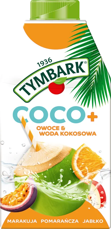 Tymbark Coco+ napój marakuja pomarańcza jabłko, 500 ml