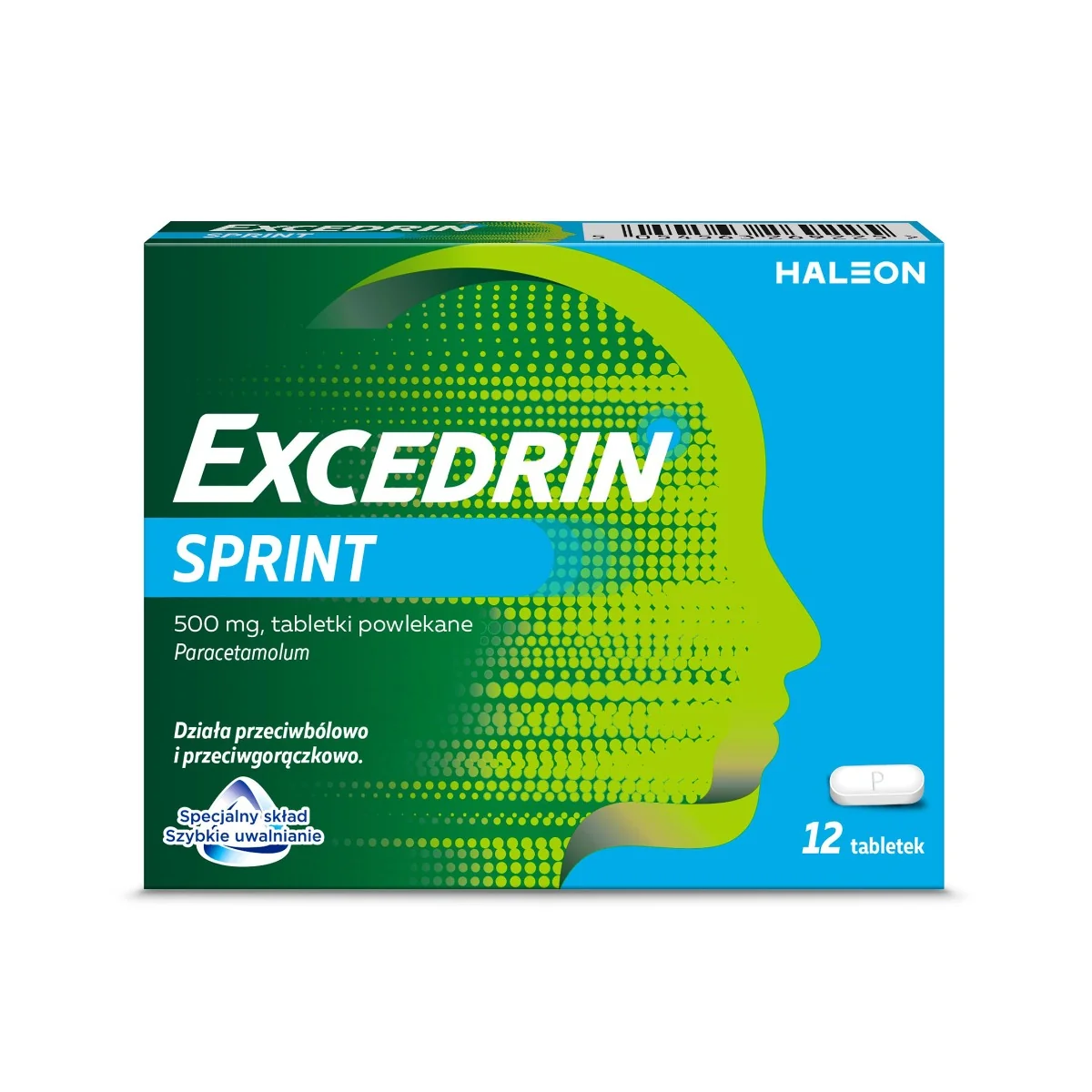 Excedrin Sprint 500 mg 12 tabletek powlekanych