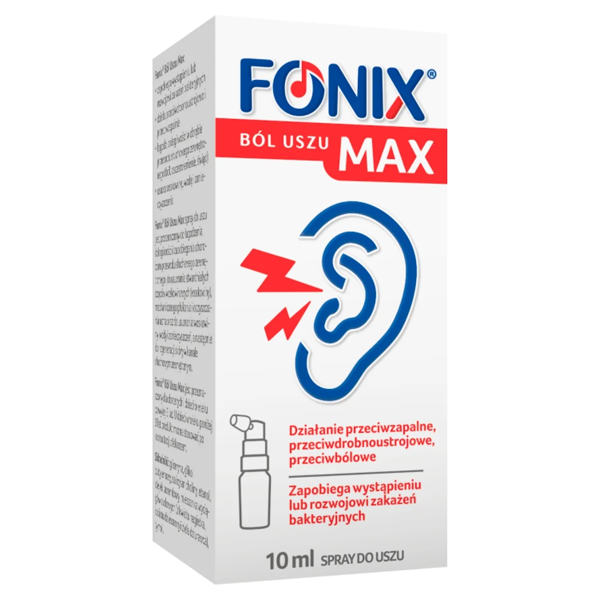 Fonix Ból Uszu Max spray do uszu, 10 ml
