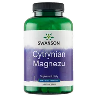 Swanson, Cytrynian magnezu, suplement diety, 240 tabletek