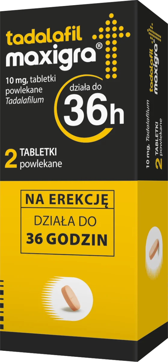 Tadalafil Maxigra 10 mg 2 tabletki powlekane