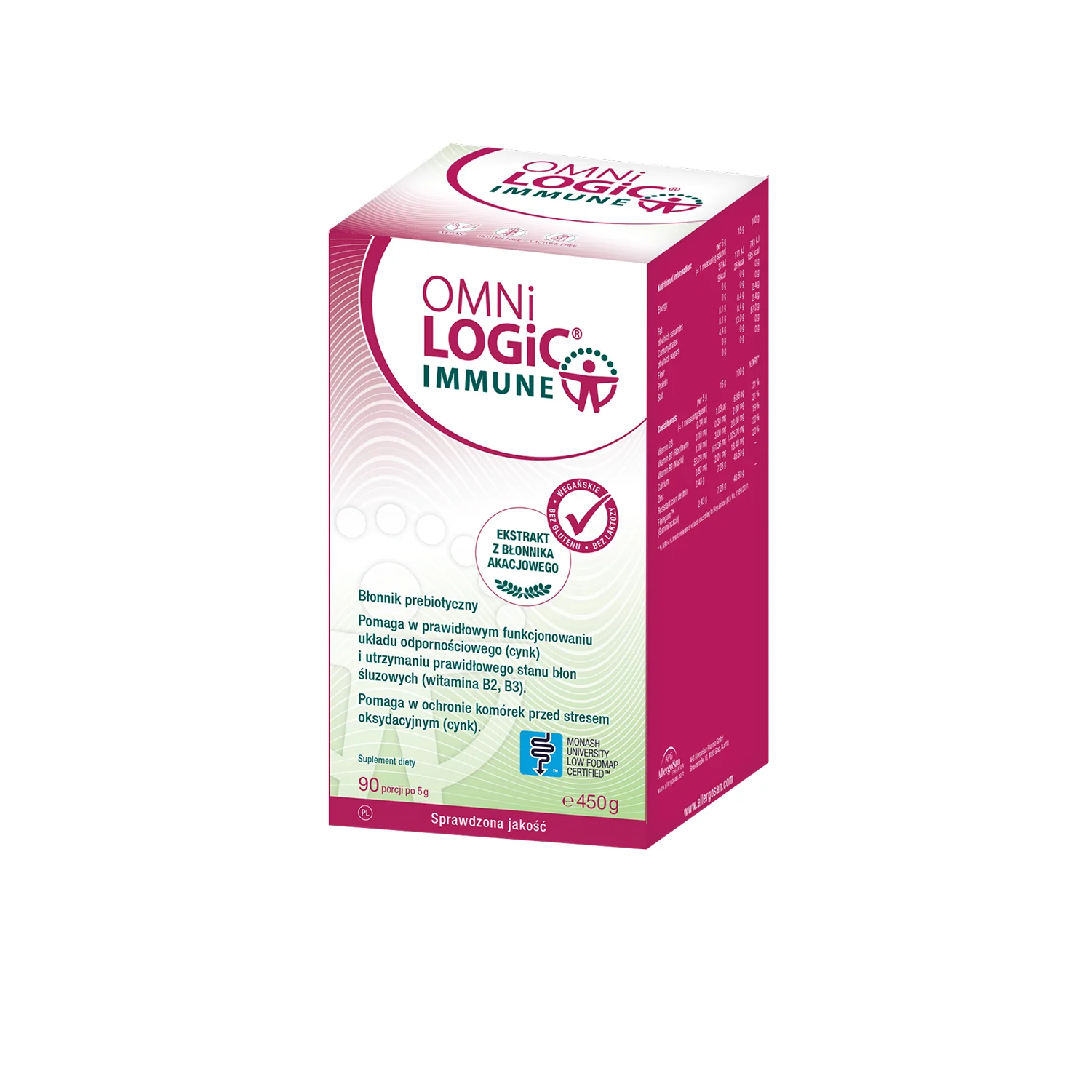 OMNi-LOGiC® IMMUNE błonnik prebiotyczny w słoiku, 450 g