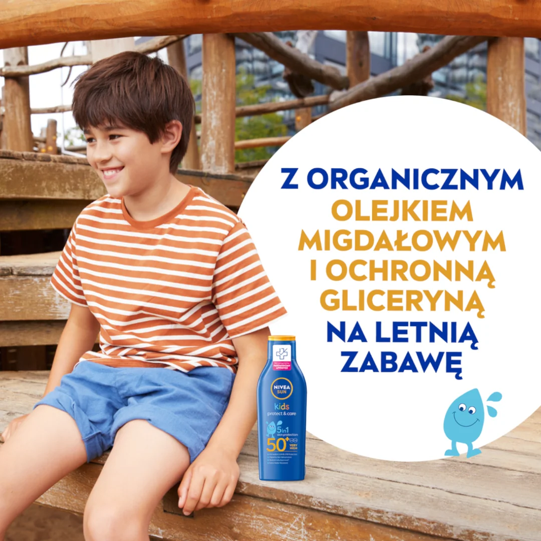 Nivea Sun Kids Protect & Care balsam ochronny na słońce dla dzieci SPF 50+, 200 ml