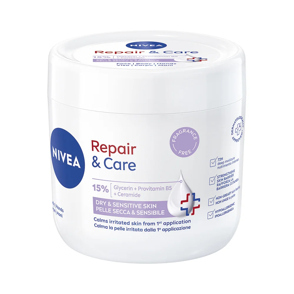 Nivea Repair & Care Sensitive krem multifunkcyjny dla skóry wrażliwej, 400 ml