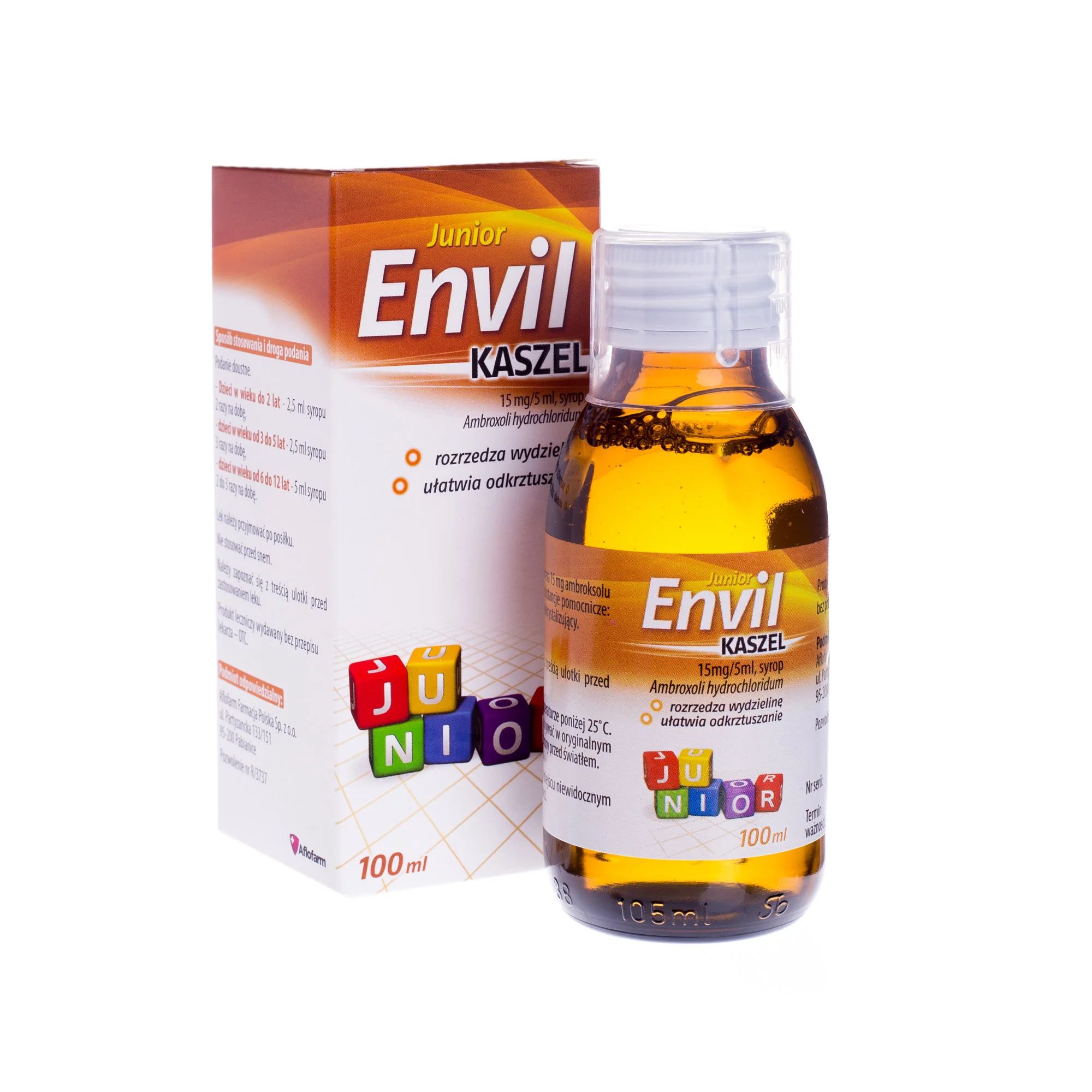 Envil Junior Kaszel 15mg/ml, syrop, 100 ml 