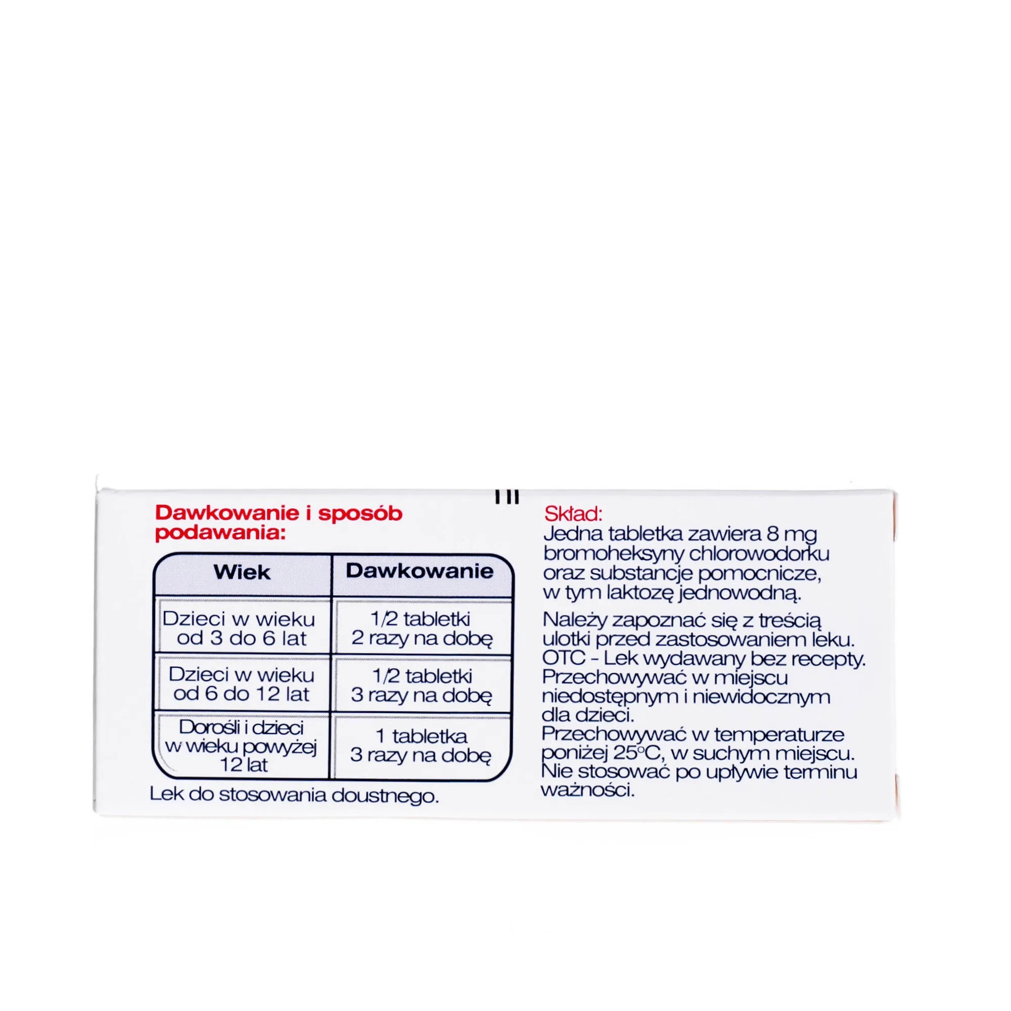Flegamina , bromhexini hydrochloridum, 8 mg, tabletki, 20 tabletek 