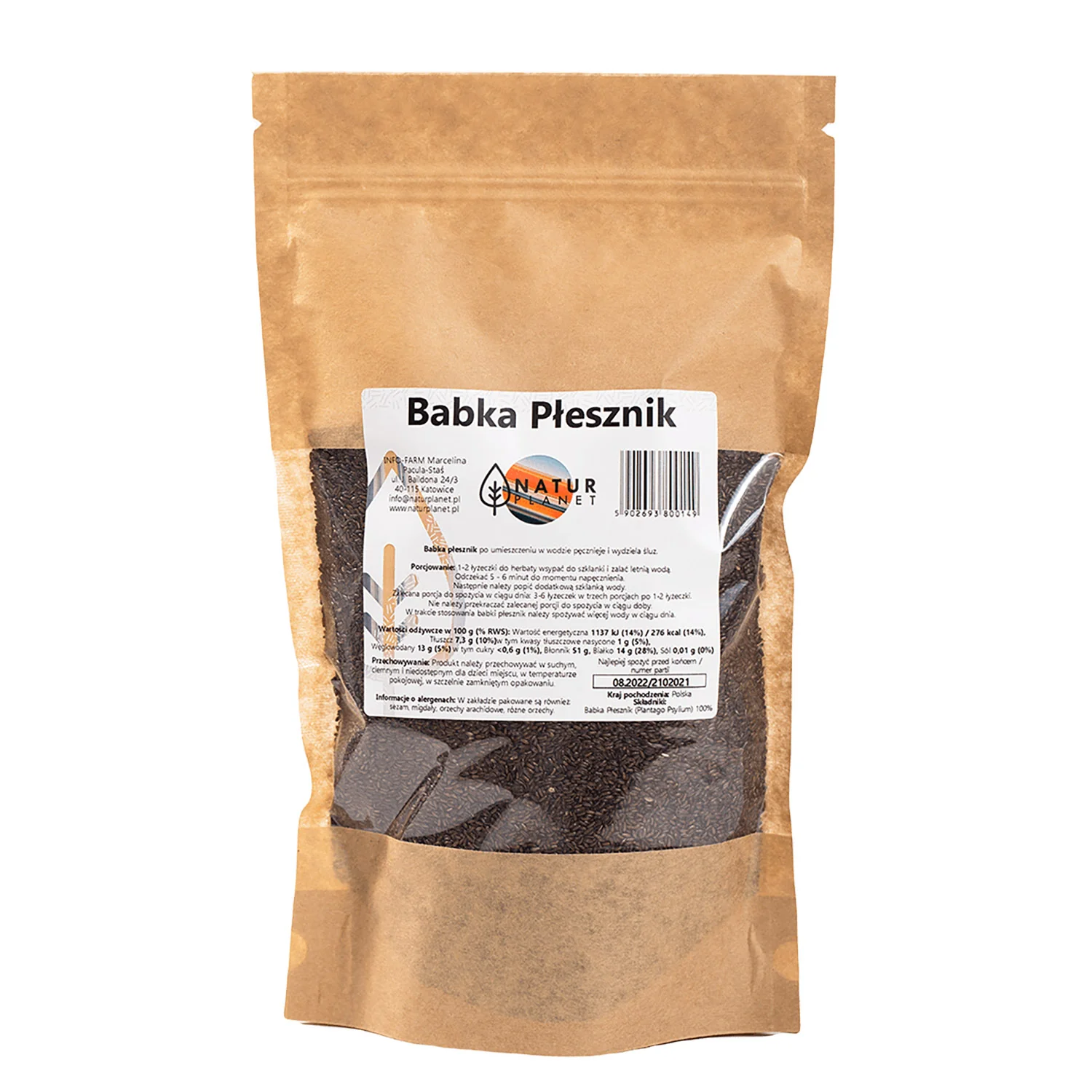 Natur Planet Nasiona Babki Płesznik 250 g