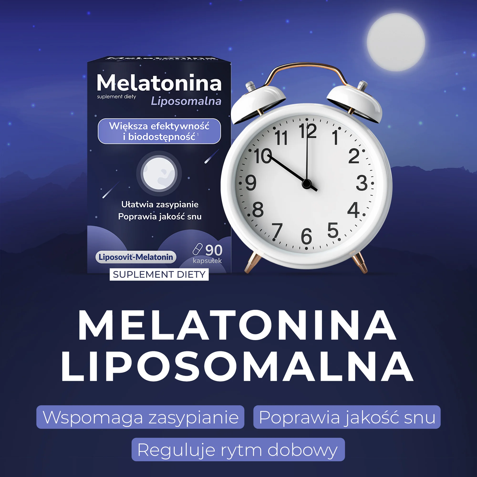 Domowa Apteczka Melatonina Liposomalna 90 kapsułek