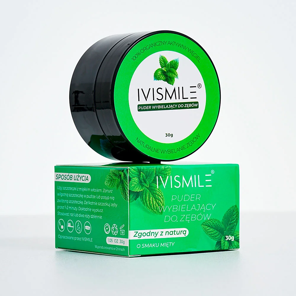 Ivismile puder wybielający zęby o smaku mięty, 30 g