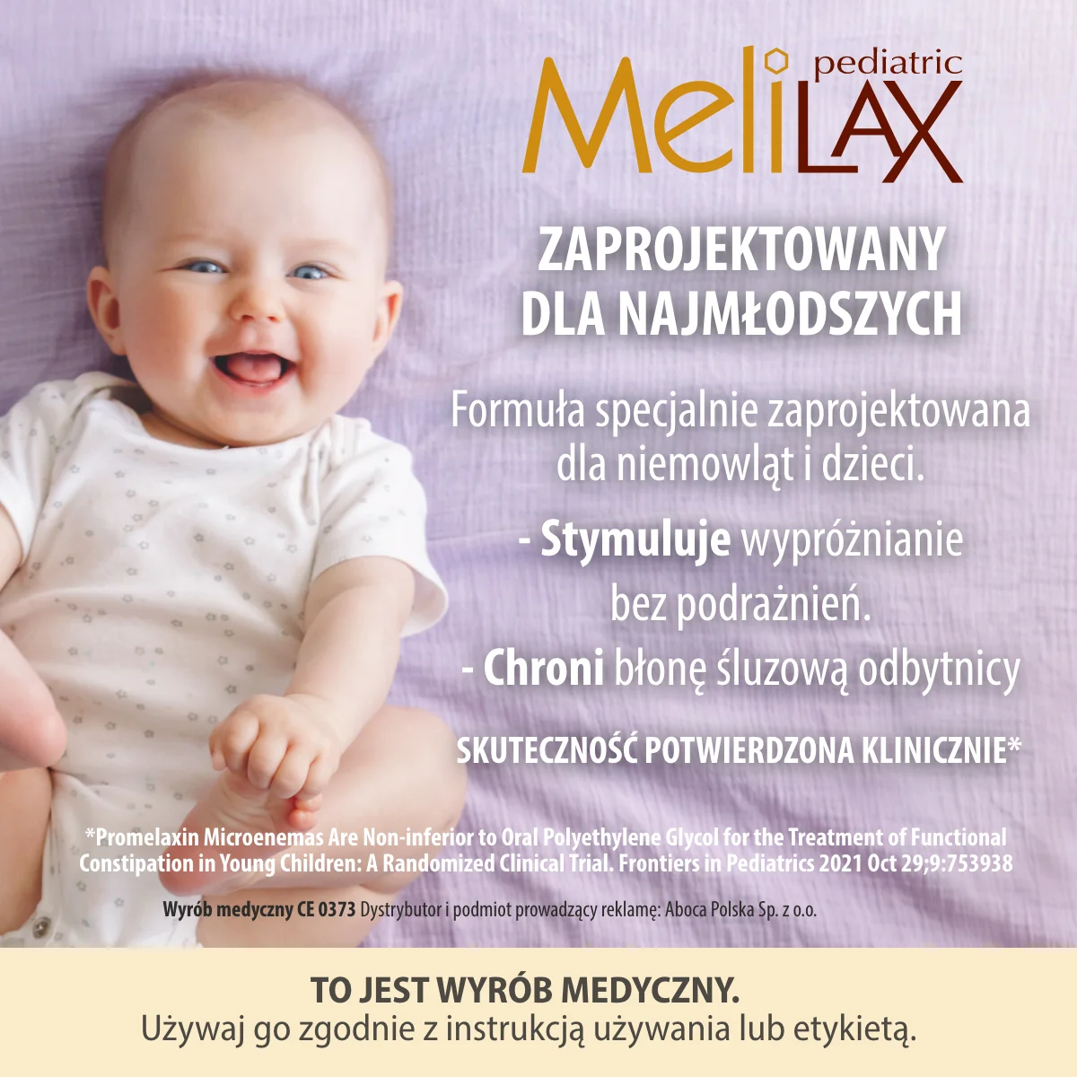 Melilax Pediatric mikrowlewka z Promelaxin, 6x5g