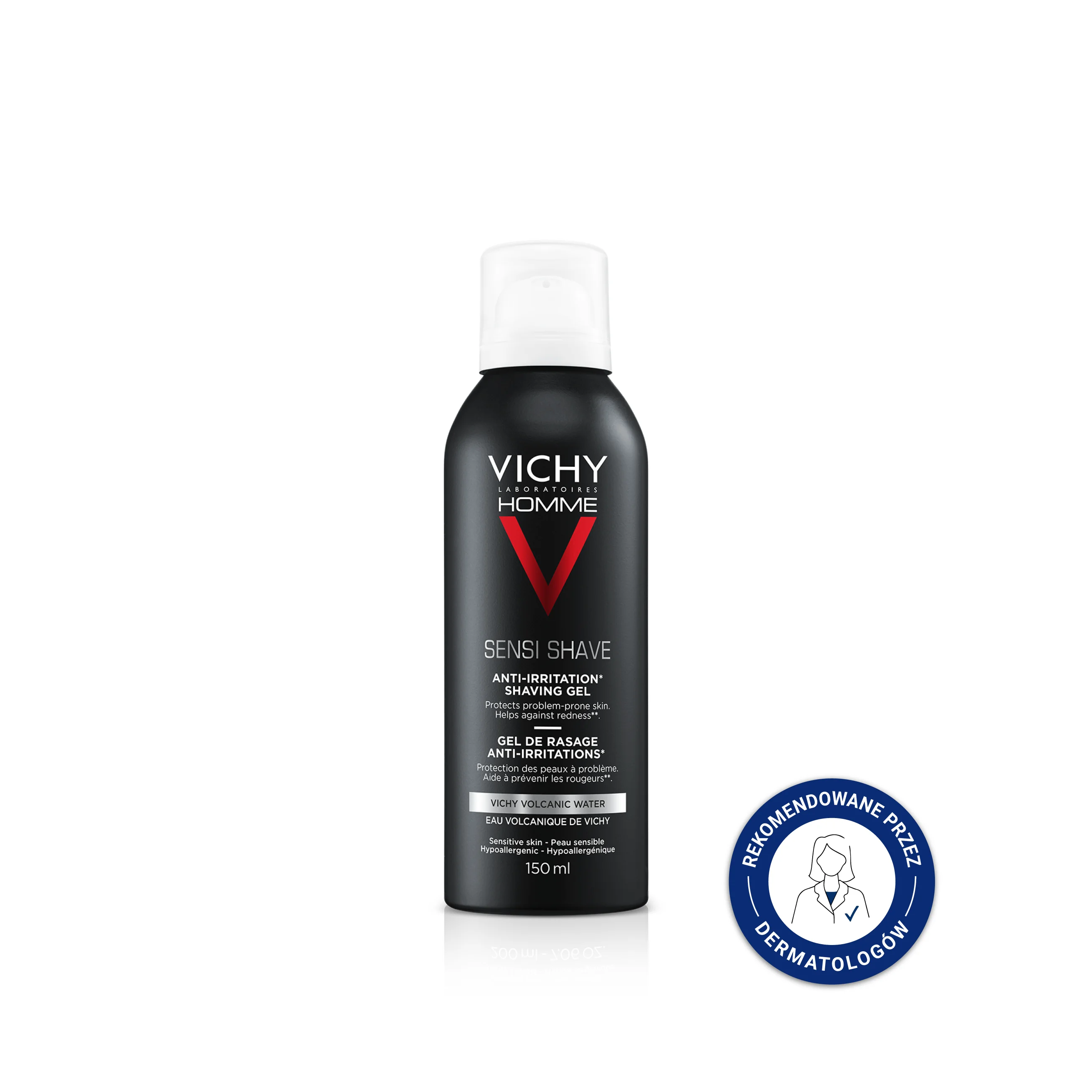 Vichy Homme Sensi Shave pianka do golenia przeciw podrażnieniom do skóry wrażliwej, 200 ml