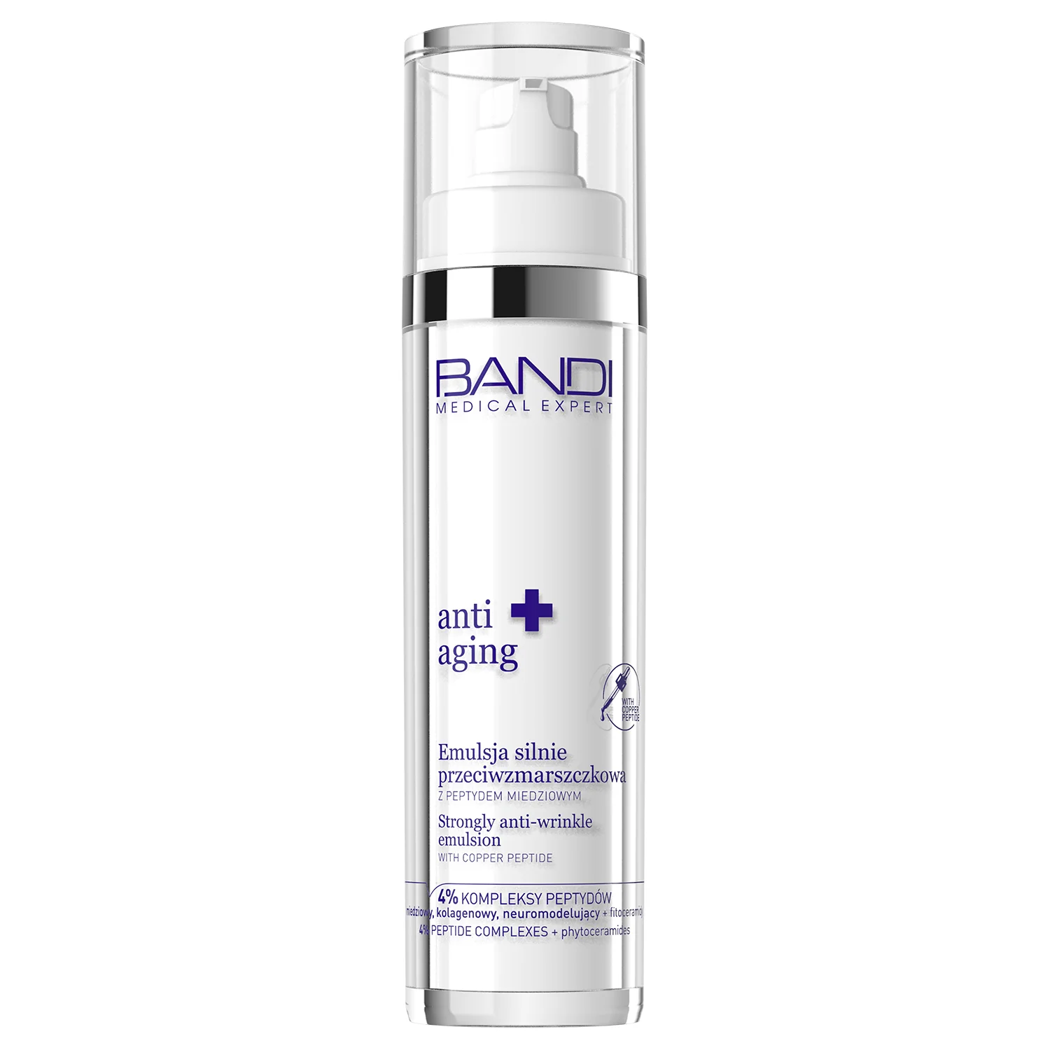 Bandi Anti Aging emulsja silnie przeciwzmarszkowa z peptydem miedziowym, 50 ml