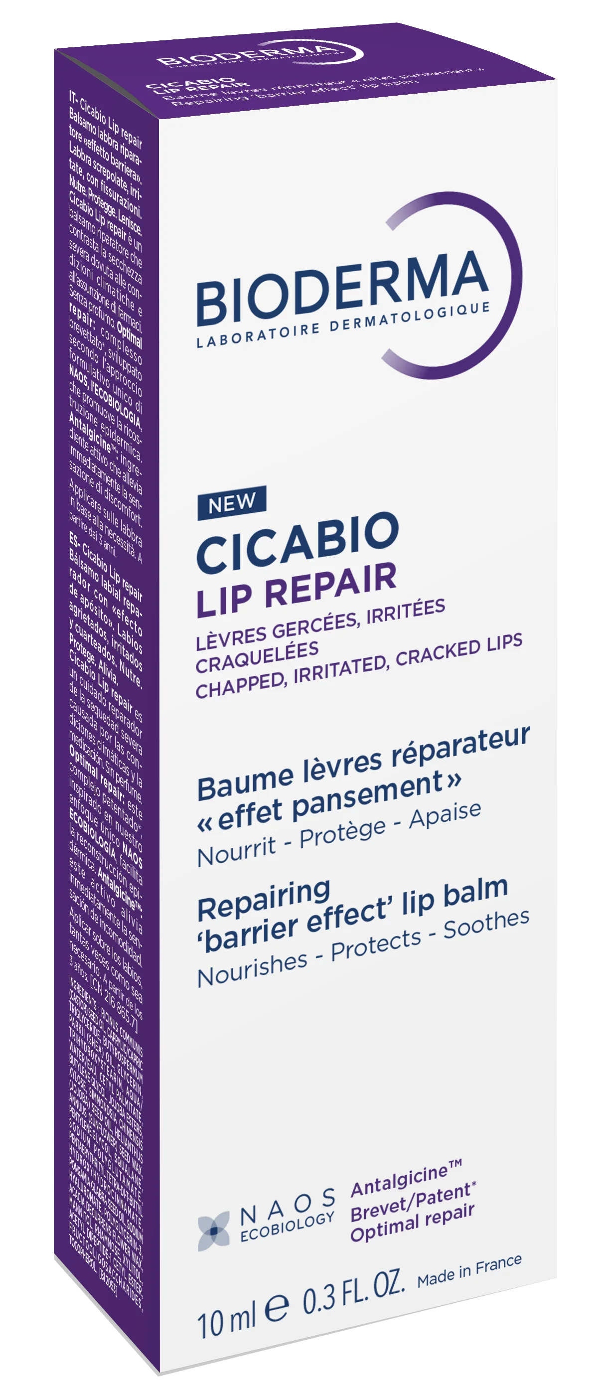 Bioderma Cicabio regeneracyjny balsam do ust z efektem barierowym, 10 ml