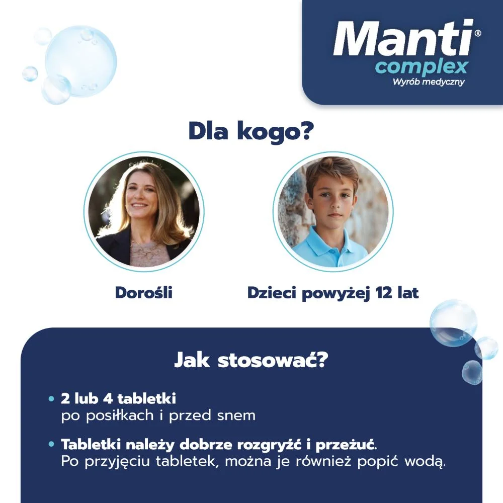 Manti Complex 20 tabletek do rozgryzania i żucia