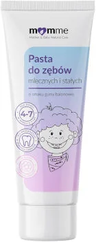 Momme Pasta do zębów mlecznych i stałych dla dzieci w wieku 4-7 lat, guma balonowa Momme Pasta do zębów mlecznych i stałych dla dzieci w wieku 4-7 lat, guma balonowa