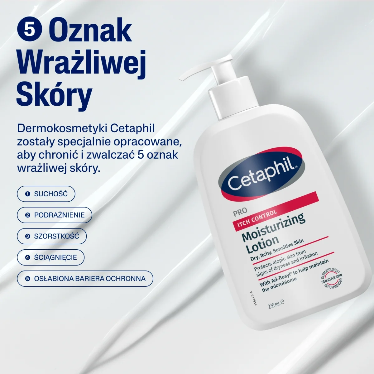 Cetaphil Pro Itch Control balsam do nawilżania twarzy i ciała, 236 ml